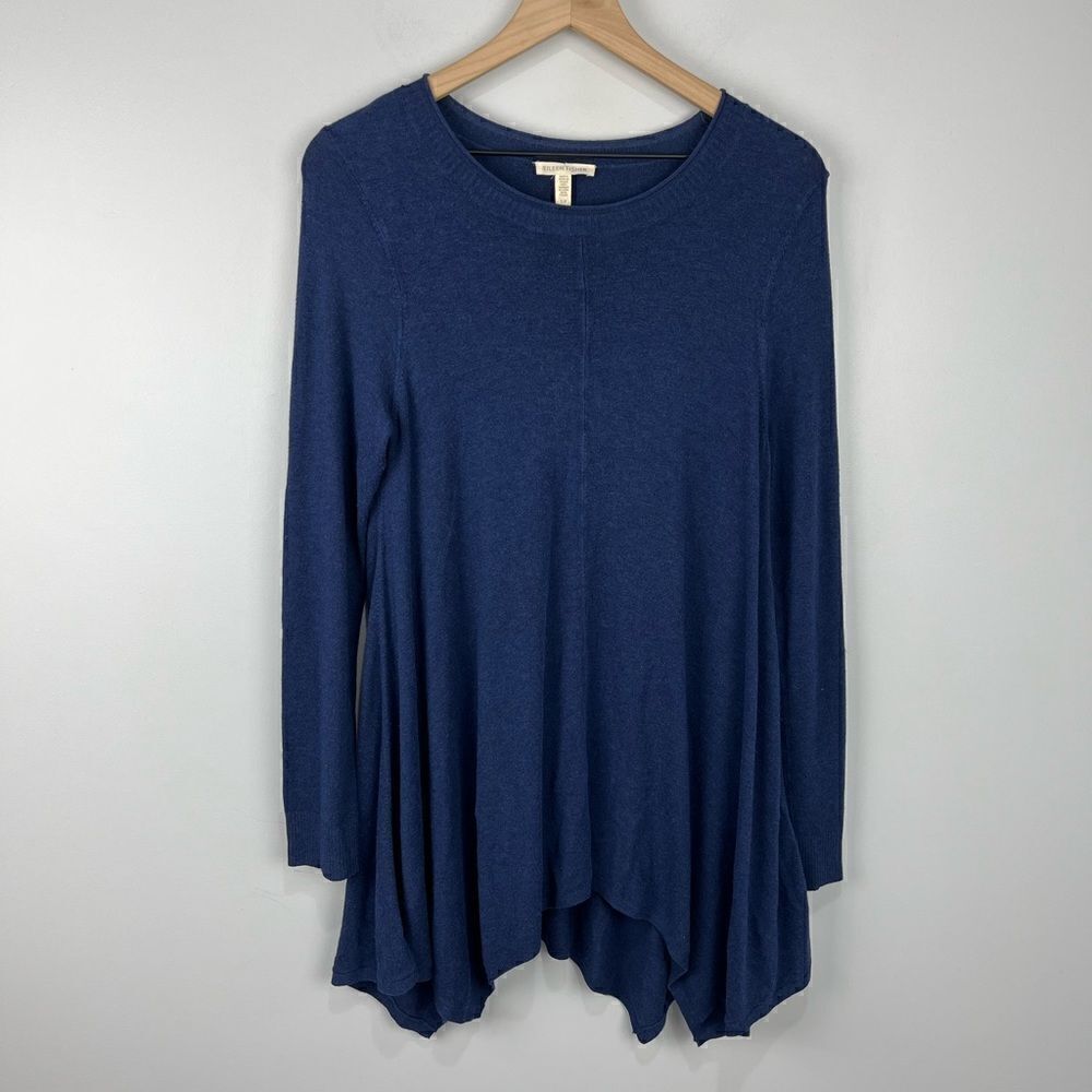 Eileen Fisher Blue Italian Yarn Sweater Dress S
